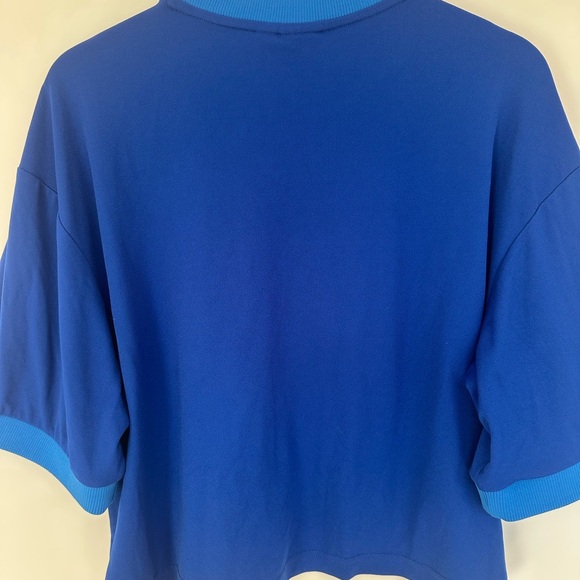 Adidas Royal‎ Blue Crewneck : cropped size M - Picture 6 of 7
